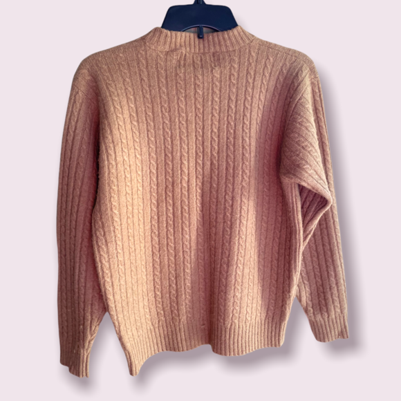 Ralph Lauren Women’s Camelhair and Lambswool Blend Brown Sweater Size Medium - Picture 3 of 7